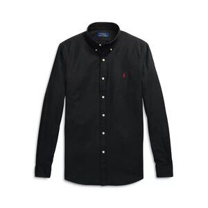 Polo Ralph Lauren Men's Black Slim-Fit Shirt SzS Cotton Stretch Long Sleeve NEW